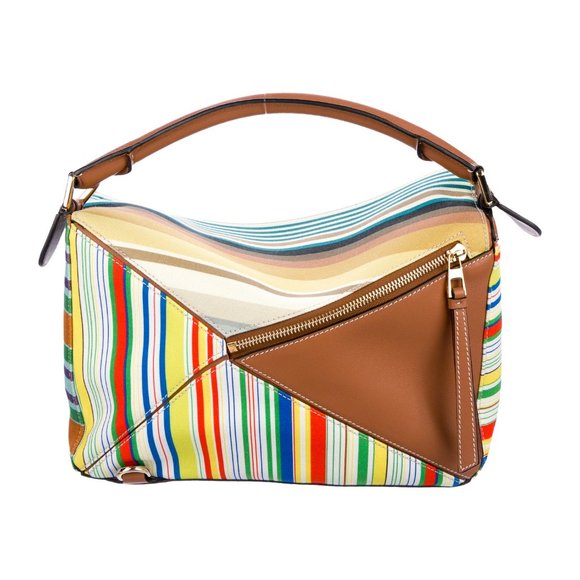 LOEWE Striped Medium Puzzle Bag - Picture 4 of 13